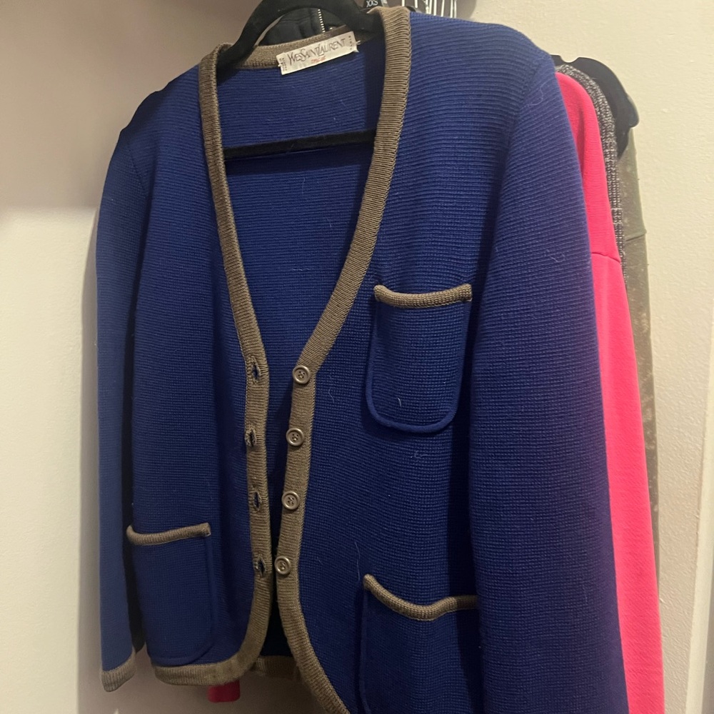 Yves Saint Laurent YSL vintage tri coat
